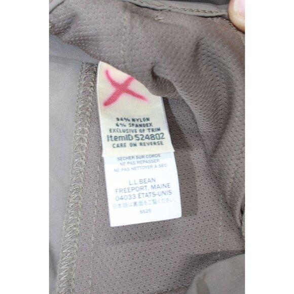 LL Bean Access Trail Pants Straight Leg Toasted Almond Size 8 Reg - Picture 6 of 11